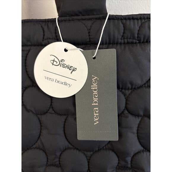 NWT Disney Vera Bradley Tote Bag Mickey Mouse Moonless Night Quilted Mouse Ears - Picture 8 of 9